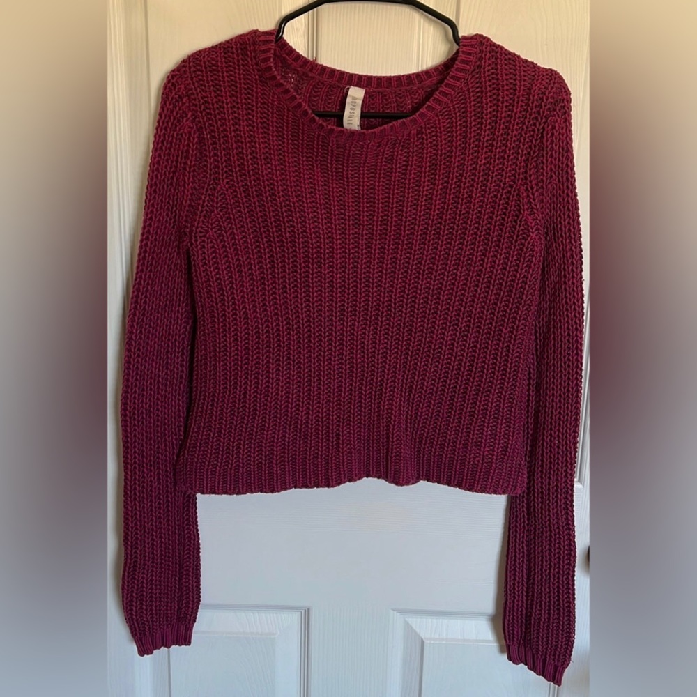 Pink Cropped Aeropostale Sweater